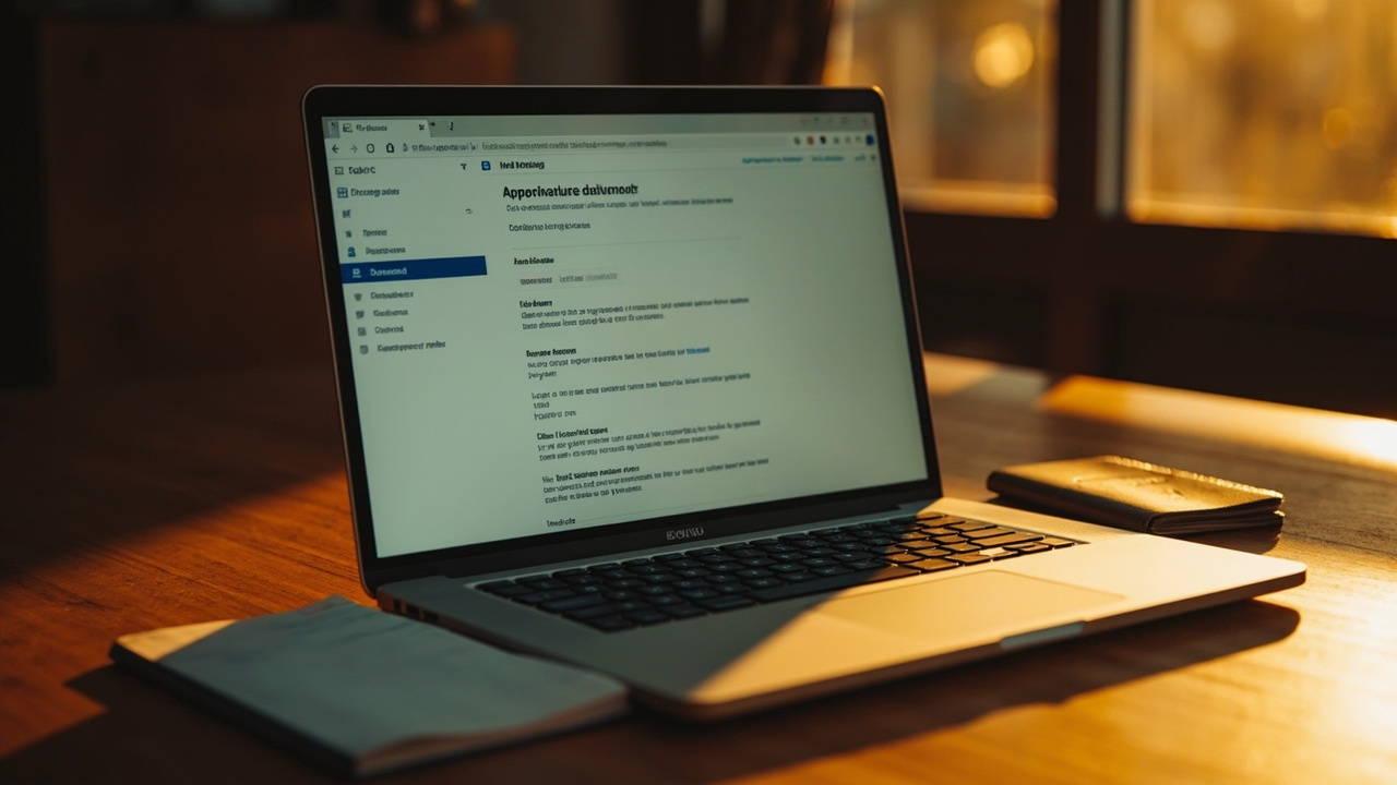 Approved Cambodia eVisa PDF arriving on a laptop in soft golden-hour light