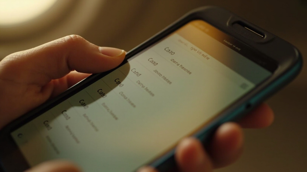 Close-up of a smartphone showing a generic form with date fields in warm afternoon light