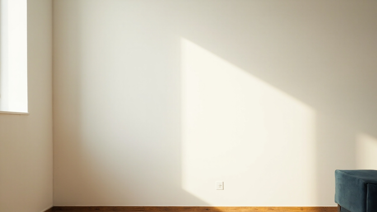 Clean bare white interior wall in an American home, evenly lit by daylight, with no objects, frames, or shadows on it